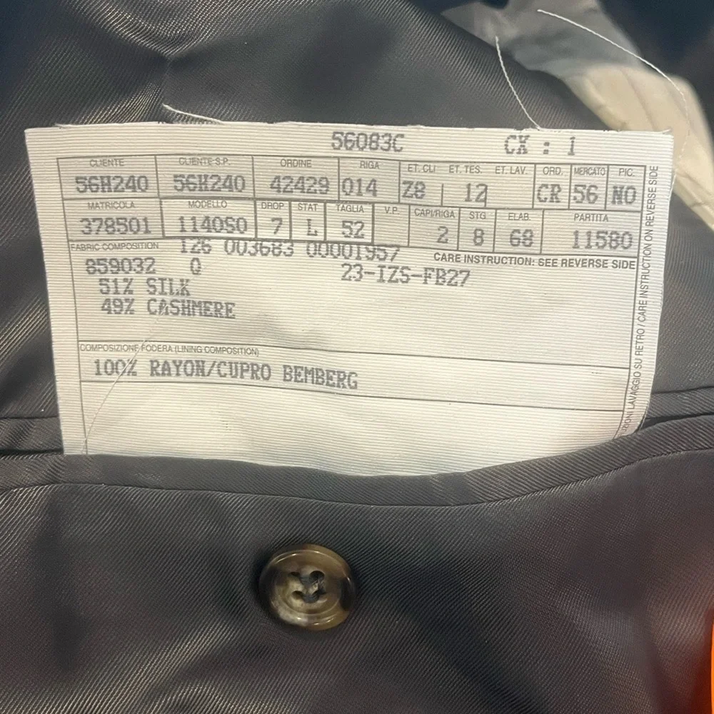 Ermenegildo Zegna Men's 3 Button Blazer Sport Coat Wool Cashmere Jacket 52 US 42 - Picture 5 of 14